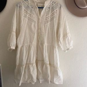 Anthropologie White Lace Tunic